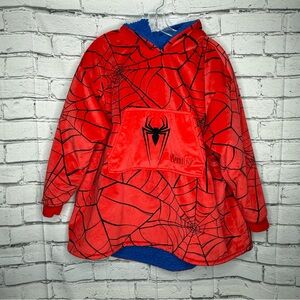 The Comfy Original Jr Marvel Spider-Man Hoodie Blanket Youth Sherpa Lounge
